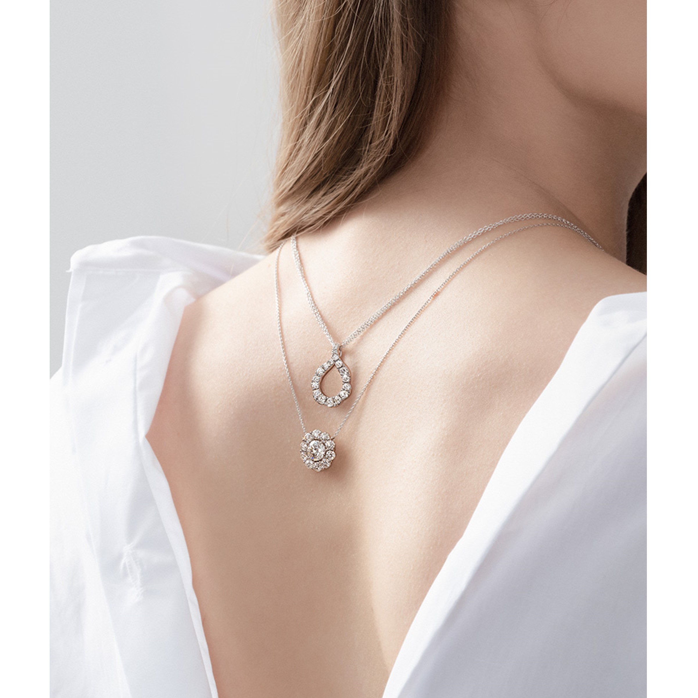 Lorelei Crescent Diamond Pendant